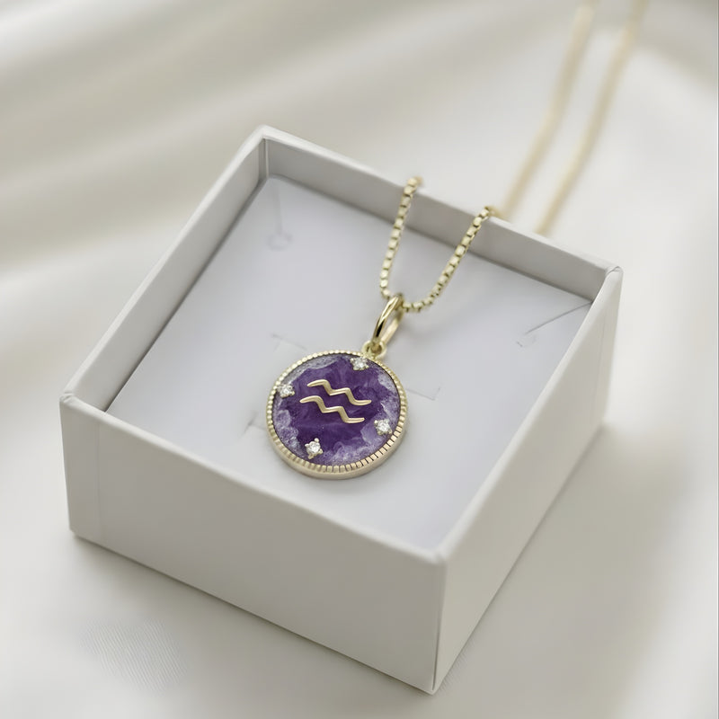 Aquarius Zodiac Pendant