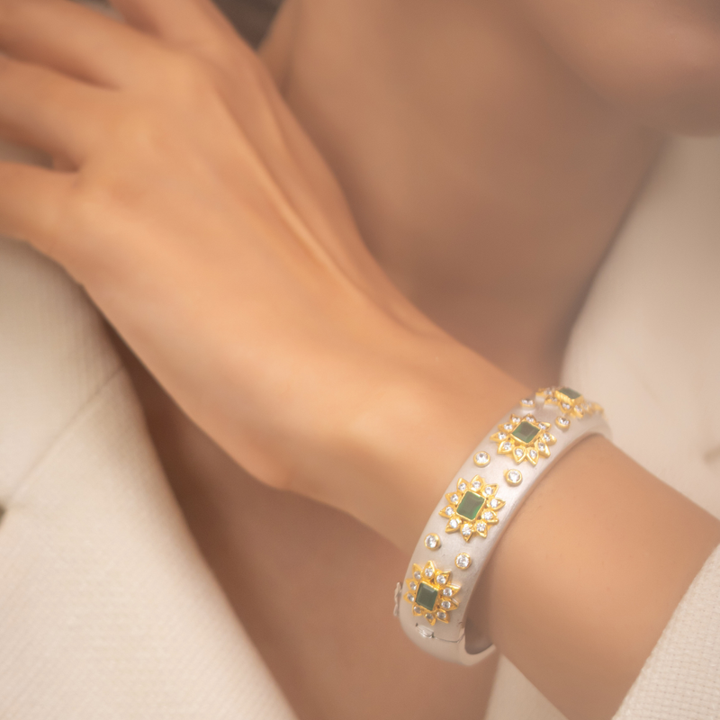 Emerald Bloom Bangle