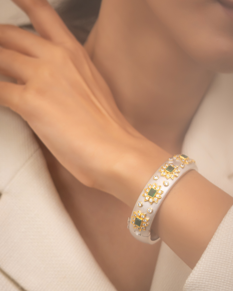 Emerald Bloom Bangle