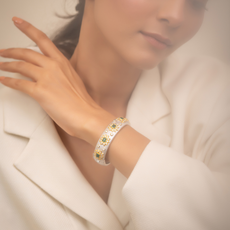 Emerald Bloom Bangle