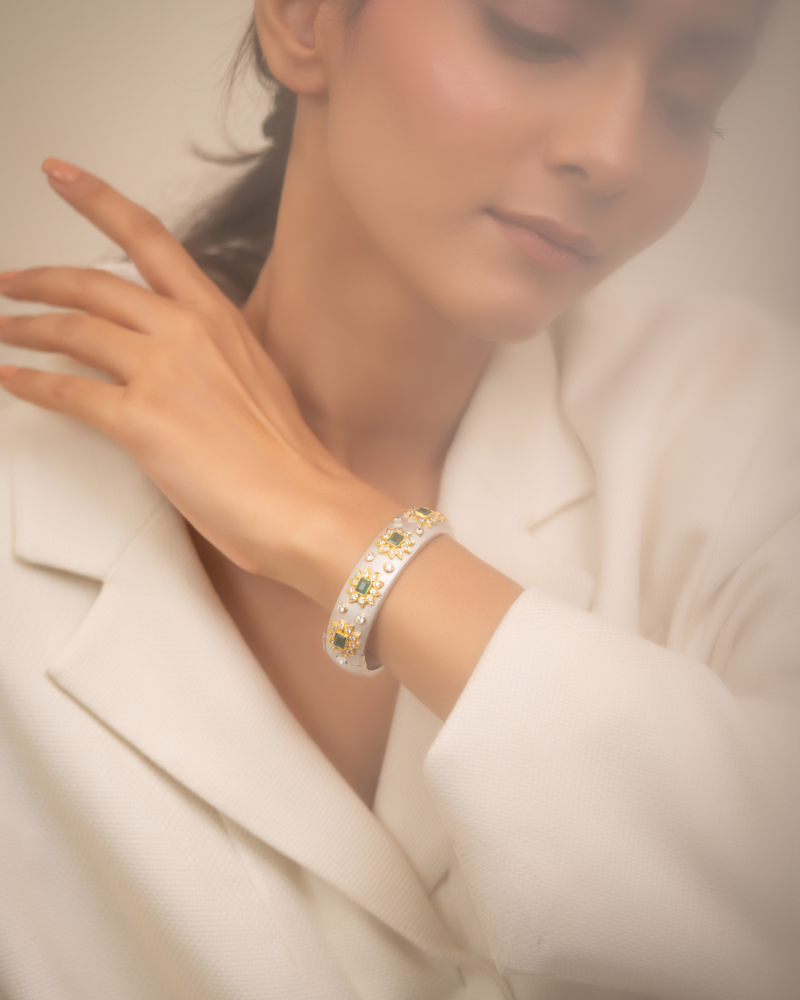 Emerald Bloom Bangle